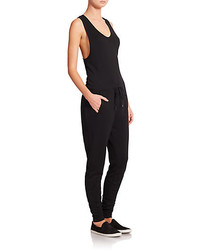 Alexander Wang T By Soft French Terry Racerback Jumpsuit