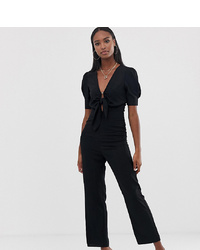 Fashion Union Tall Tie Front Jumpsuit