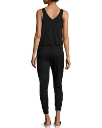 W By Wilt Scoop Neck Sleeveless Cropped Jumpsuit Black