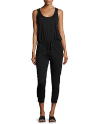 W By Wilt Scoop Neck Sleeveless Cropped Jumpsuit Black