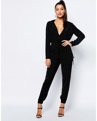 Missguided Wrap And Tie Waist Jumpsuit