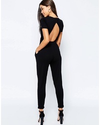 ASOS DESIGN Wrap Front Jersey Jumpsuit With Short Sleeve