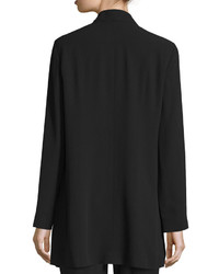 Eileen Fisher Silk Georgette Kimono Jacket Black