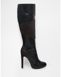 Asos Collective Patchwork Knee High Boots