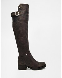 Steve Madden Libby Key Black Knee Riding Boots