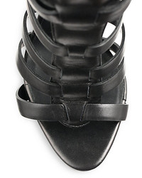 Giuseppe Zanotti Cage Leather Knee High Sandal Boots