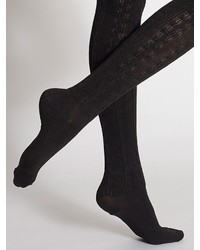 American Apparel Chain Link Solid Thigh High Socks