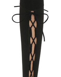 Wolford Lace Up 40 Den Knee High Socks