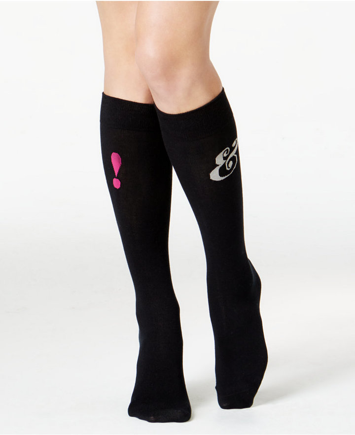 Kate Spade New York Exclamation Point Knee High Socks, $12 | Macy's |  Lookastic