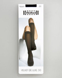 Wolford Velvet De Luxe 50 Denier Knee High Socks