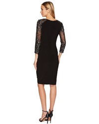 Adrianna Papell Stretch Knit Beaded Cocktail Dress Dress