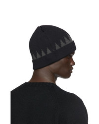 Undercover Black And Grey Wool Beanie