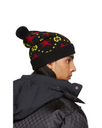 Gucci Black And Yellow Wool Beanie