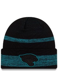 New Era Black Jacksonville Jaguars 2021 Nfl Sideline Tech Cuffed Knit Hat At Nordstrom