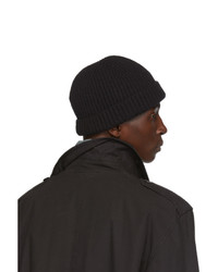 Lemaire Black Wool Rib Hat