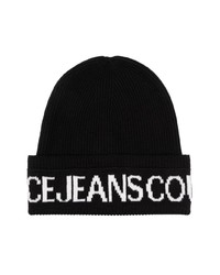 VERSACE JEANS COUTURE Intarsia Logo Ribbed Beanie