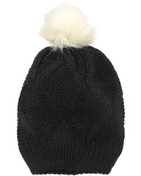 Rampage Cable Knit Pom Beanie