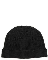 Lemaire Ribbed Knit Wool Beanie Hat