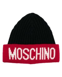 Moschino Ribbed Knit Wool Beanie
