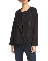 Eileen Fisher Asymmetrical Zip Jacket