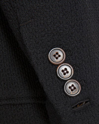 Two Button Knit Blazer Black