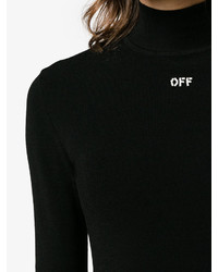Off-White High Neck Knitted Top