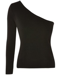 Topshop One Shoulder Knitted Top