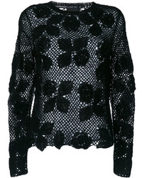 Ermanno Scervino Roses Pattern Knitted Blouse