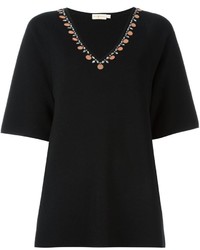 Tory Burch V Neck Knitted Top