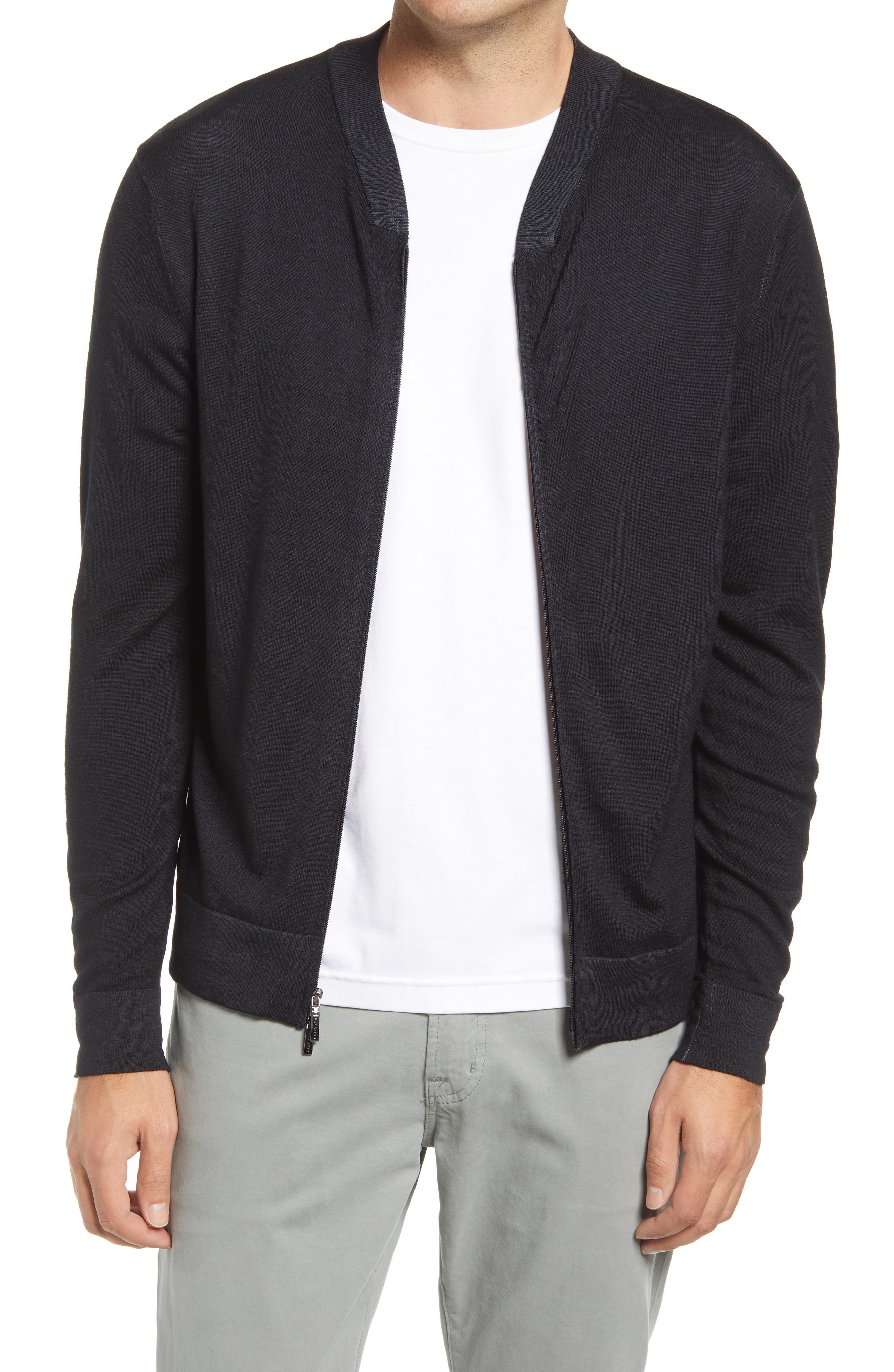 Robert Barakett Newbury Merino Wool Zip Cardigan, $97 | Nordstrom ...