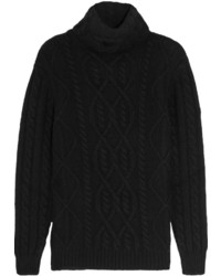Black Knit Cable Sweater