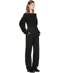 Lemaire Black Cable Knit Sweater