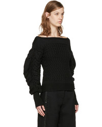 Lemaire Black Cable Knit Sweater