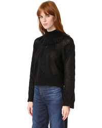 Tanya Taylor Cable Knit Ruth Sweater