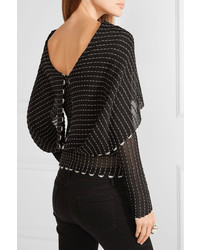 Roland Mouret Charp Cape Effect Knitted Top Black