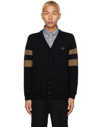 Fred Perry Black Button Cardigan