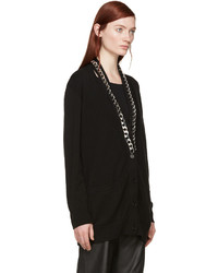 Givenchy Black Knit Chain Cardigan