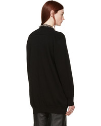 Givenchy Black Knit Chain Cardigan