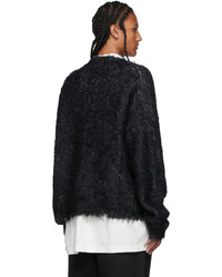 Miharayasuhiro Black Mohair Knit Cardigan