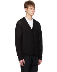 Solid Homme Black Openwork Cardigan