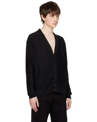 Lemaire Black Twisted Cardigan