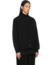 N. Hoolywood Black Waffle Knit Cardigan