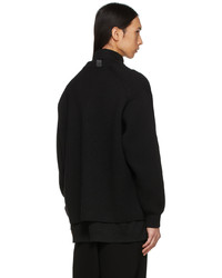 N. Hoolywood Black Waffle Knit Cardigan