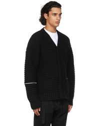 Sacai Black Wool Knit Cardigan