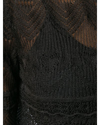 Alberta Ferretti Crochet Knit Cardigan