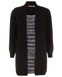 Dorothy Perkins Jolie Moi Black 2in1 Knitted Cardigan