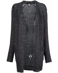 R 13 R13 Ripped Detail Knitted Cardigan