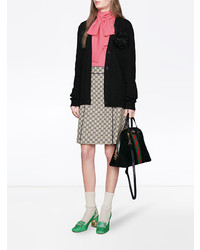 Gucci Wool Cardigan With Detachable Rose