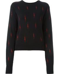 Equipment Red Lightning Knitted Sweater