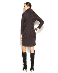 Alfani Cable Knit Cowl Neck Sweater Dress